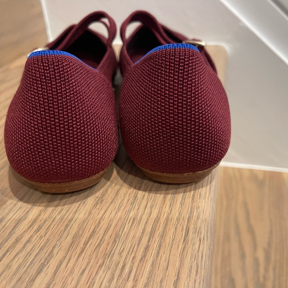 Rothy’s The Double Buckle Mary Jane Cabernet Burgundy Size 8.5 New NWOB Flats - Picture 14 of 16